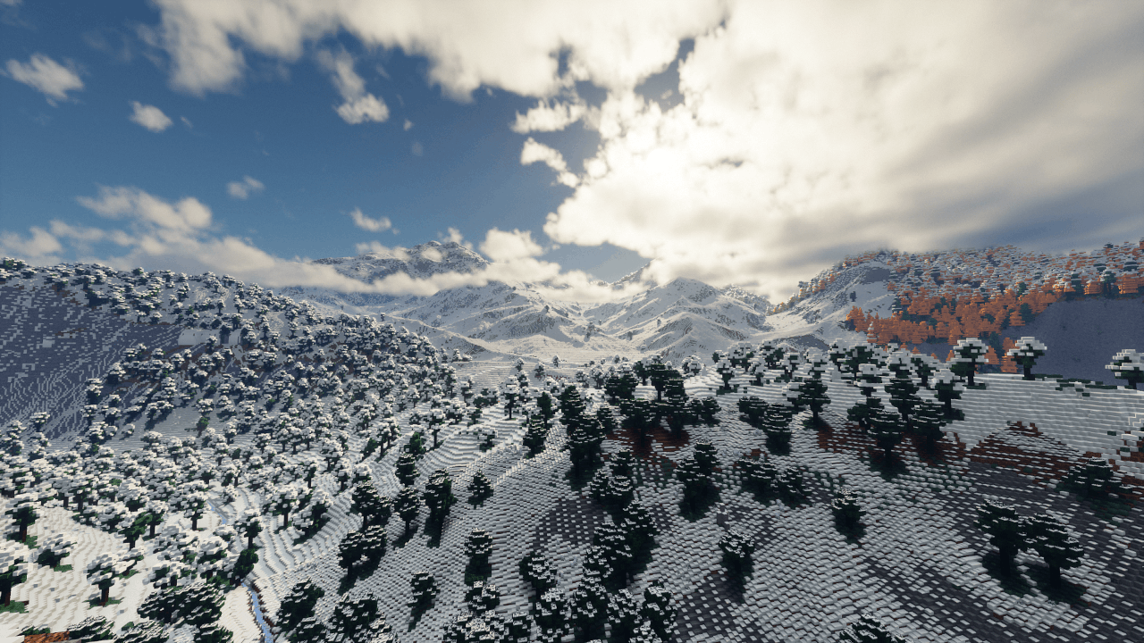 snowy mountains