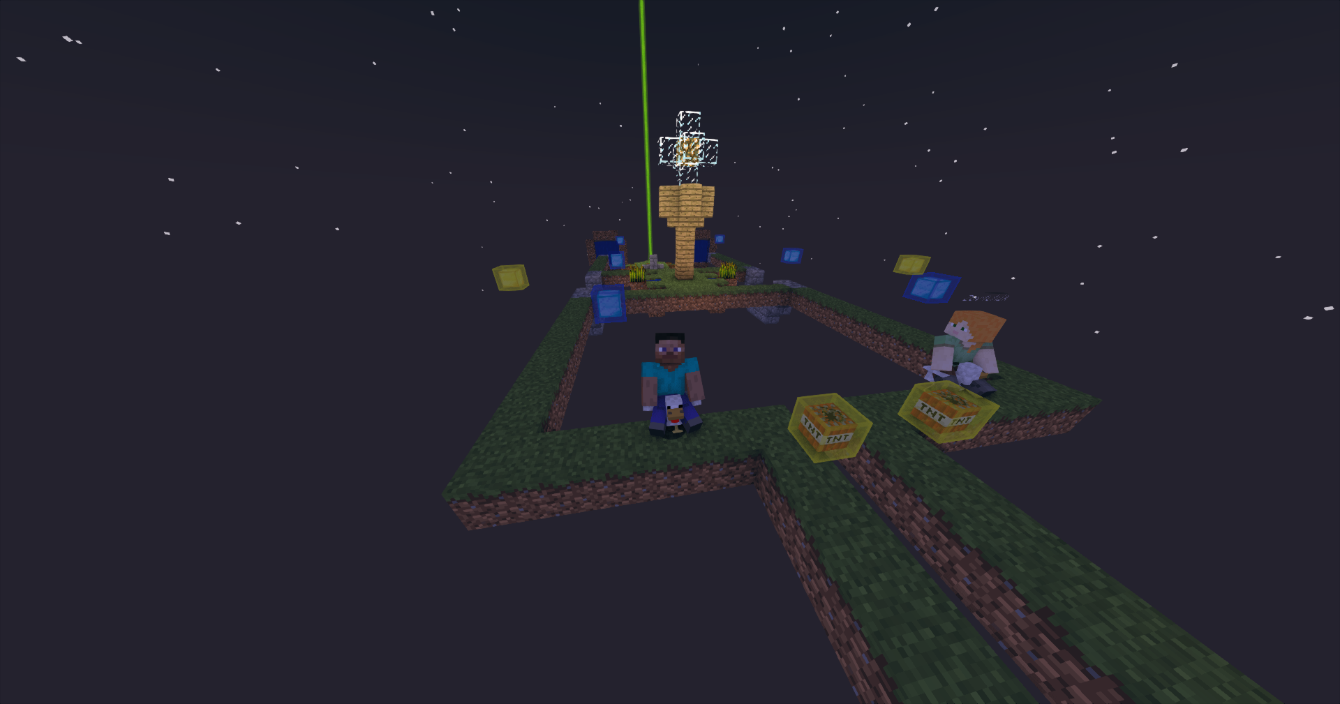 Playing with a friend on chicken.