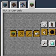 Zoomed in advancements screen