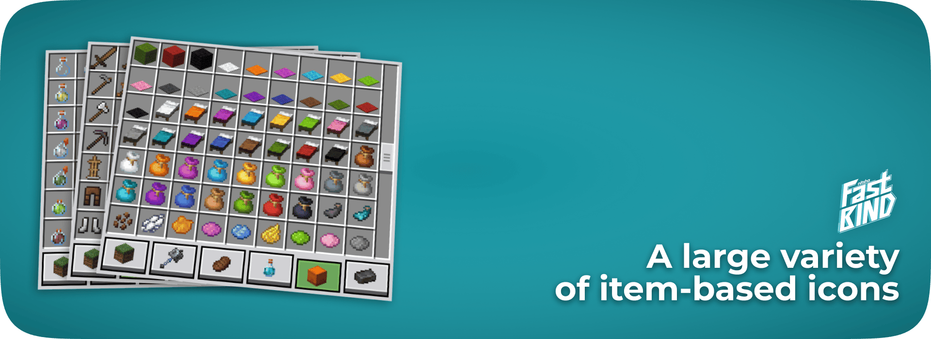 A large variety of icons