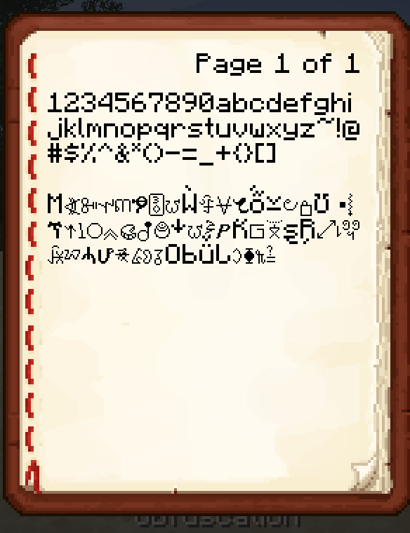 Obfuscated text in a book without mod