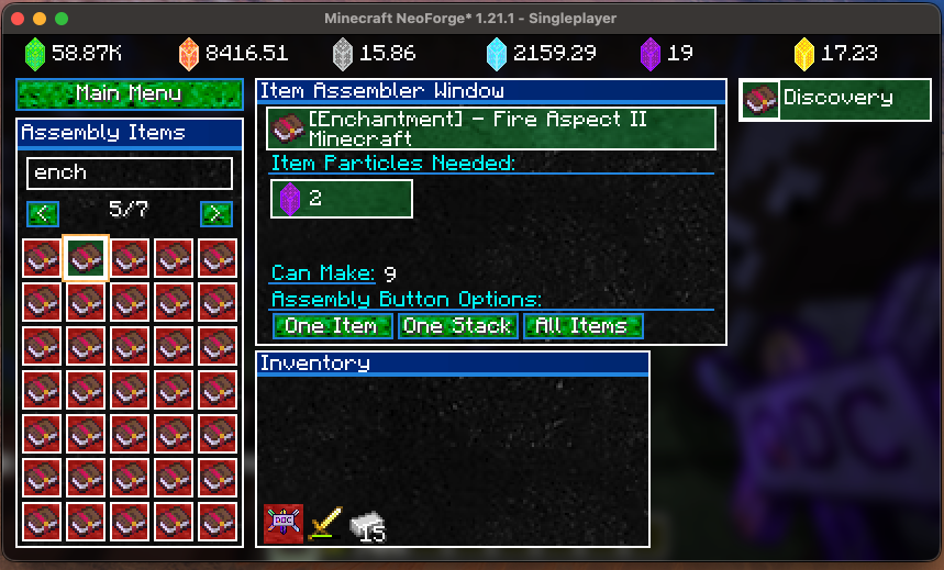 Item Assembler Gui - Enchantment Name
