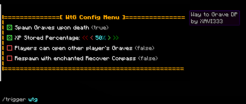 Config Menu