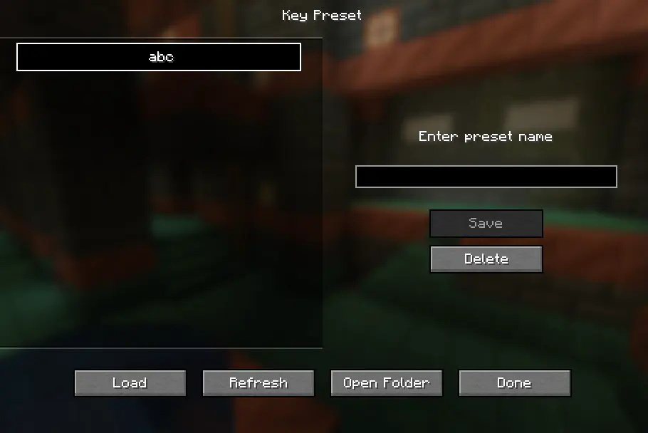 KeyBinds Screen