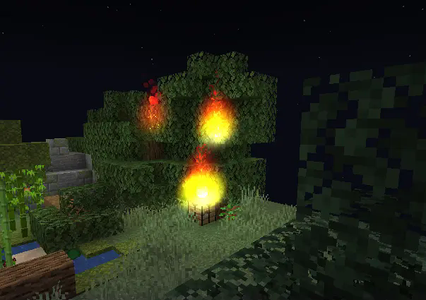 tree is fire !