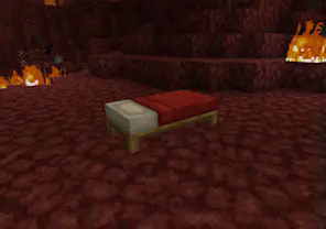 Minecraft Bed in 'The Nether' from Minecraft