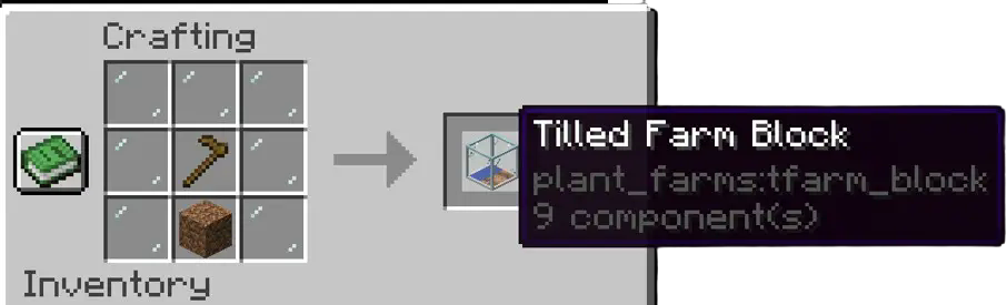 Tilled Farm Block crafting recipe