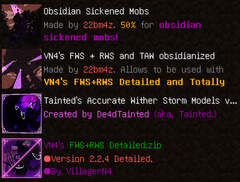 FWS + RWS and TAW Obsidianized