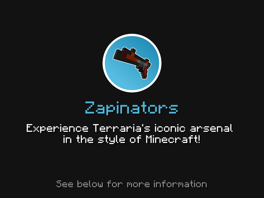 title - Experience Terraria's iconic arsenal in the style of Minecraft!