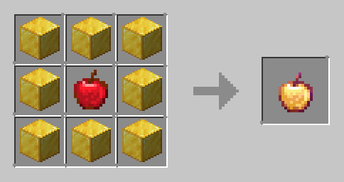 enchanted golden apple crafting recipe