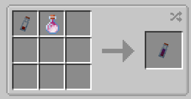 Incomplete Portal Fluid Vial recipe: Redstone Vial and Dragon Breath