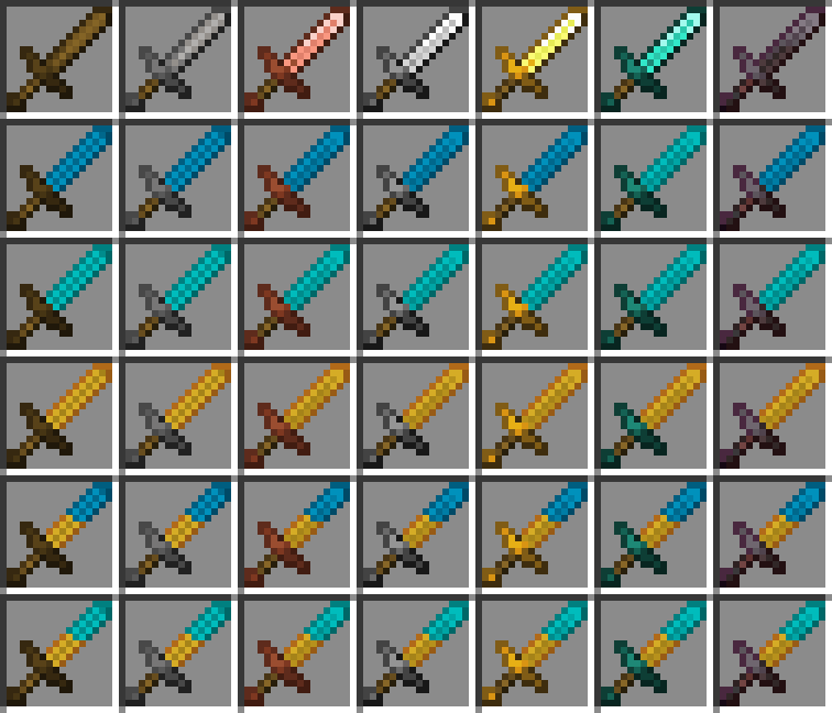 Variant: Swapped and Whole - Sword enchants cover the whole blade, positions of knockback and fire aspect swapped