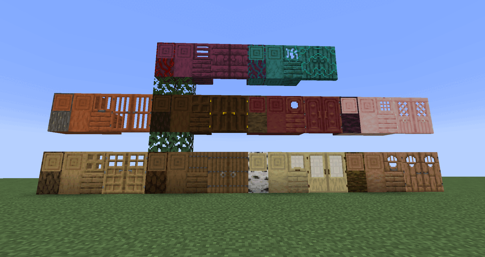 Comparison between resource pack and vanilla textures