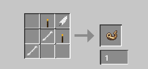 2 bones, 2 torches, 1 feather