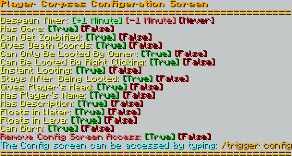 Config Screen