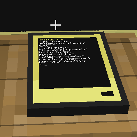 Pocket Computer screen showing peripherals