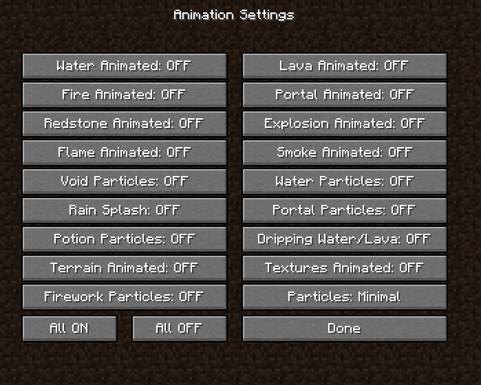 Animation Settings