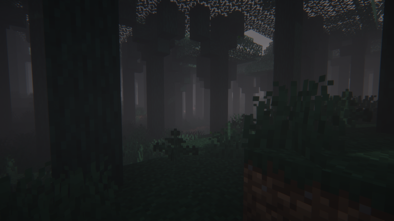 The Hauted Woods Biome paired with the Insanity Shader