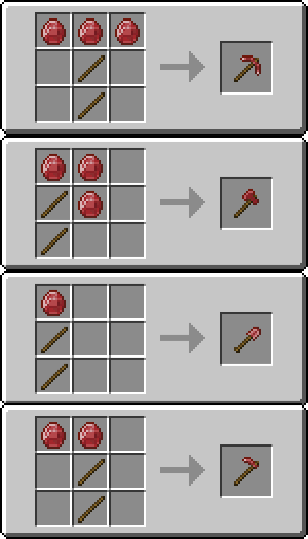 Mining Tool Recipes