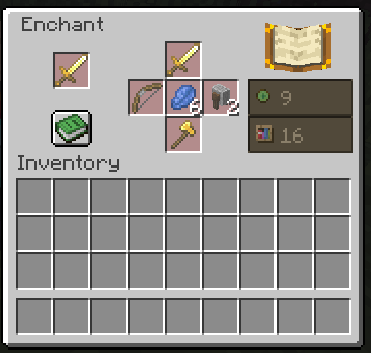 New enchanting table showcase