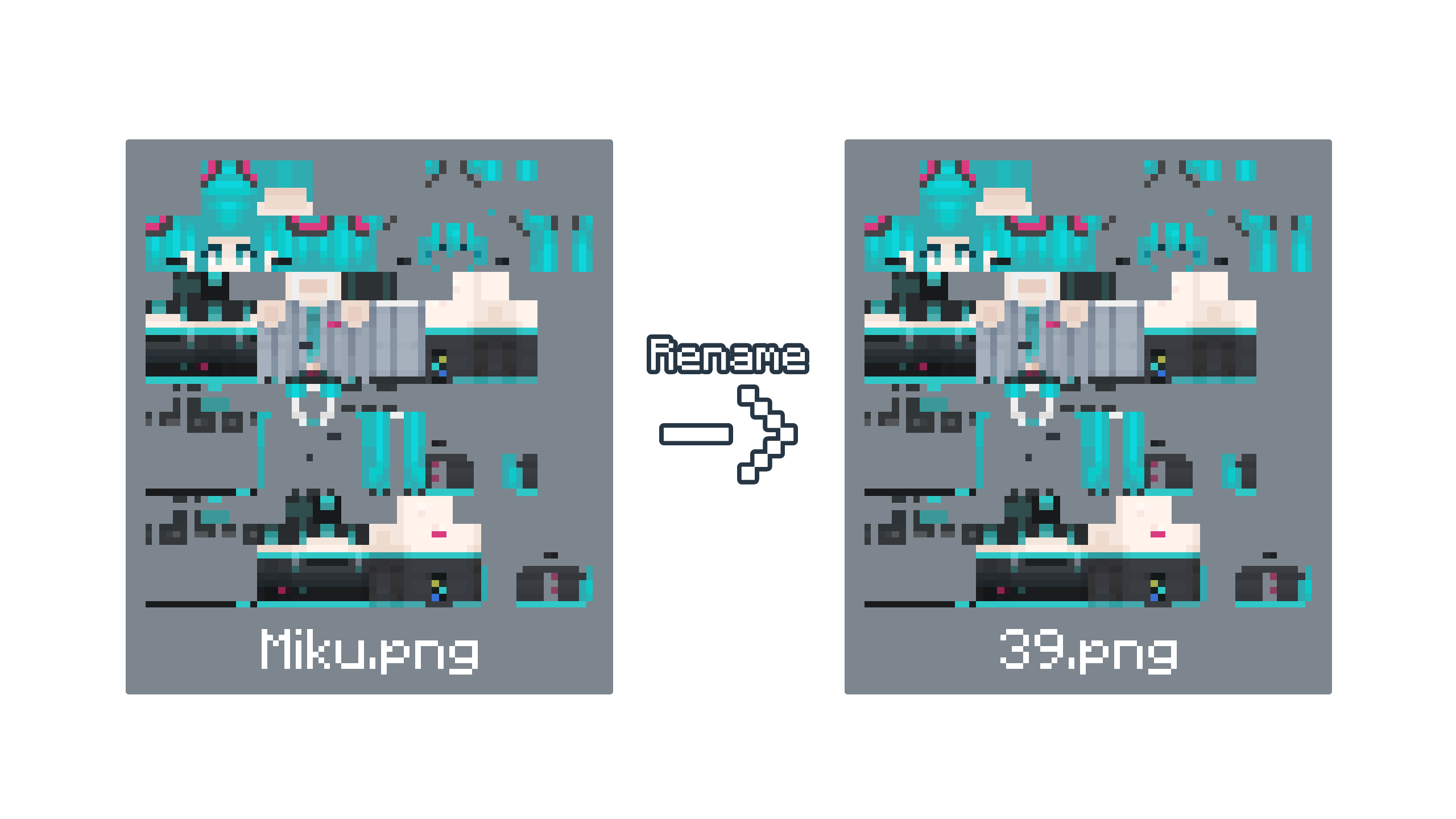 Visualization of Renaming a Custom Skin File to its Slot Number