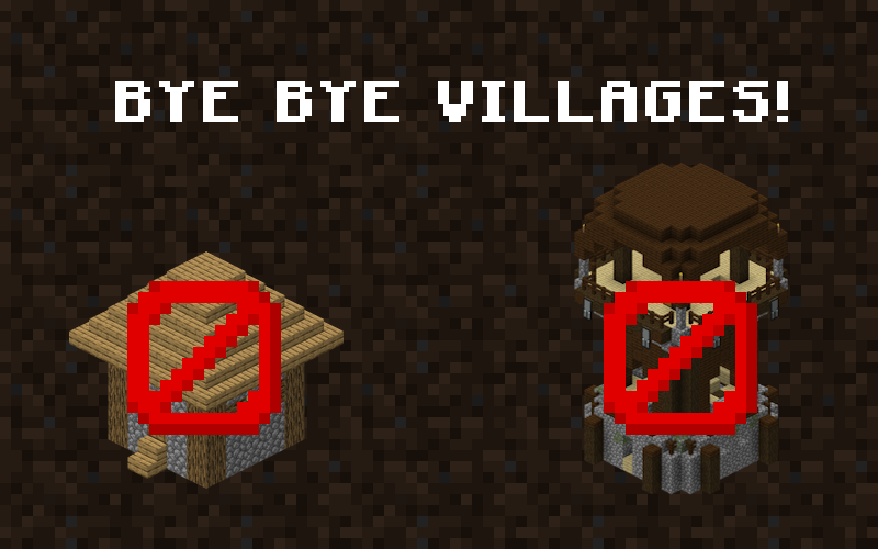 Barrier Block over a Village House and Pillager Outpost