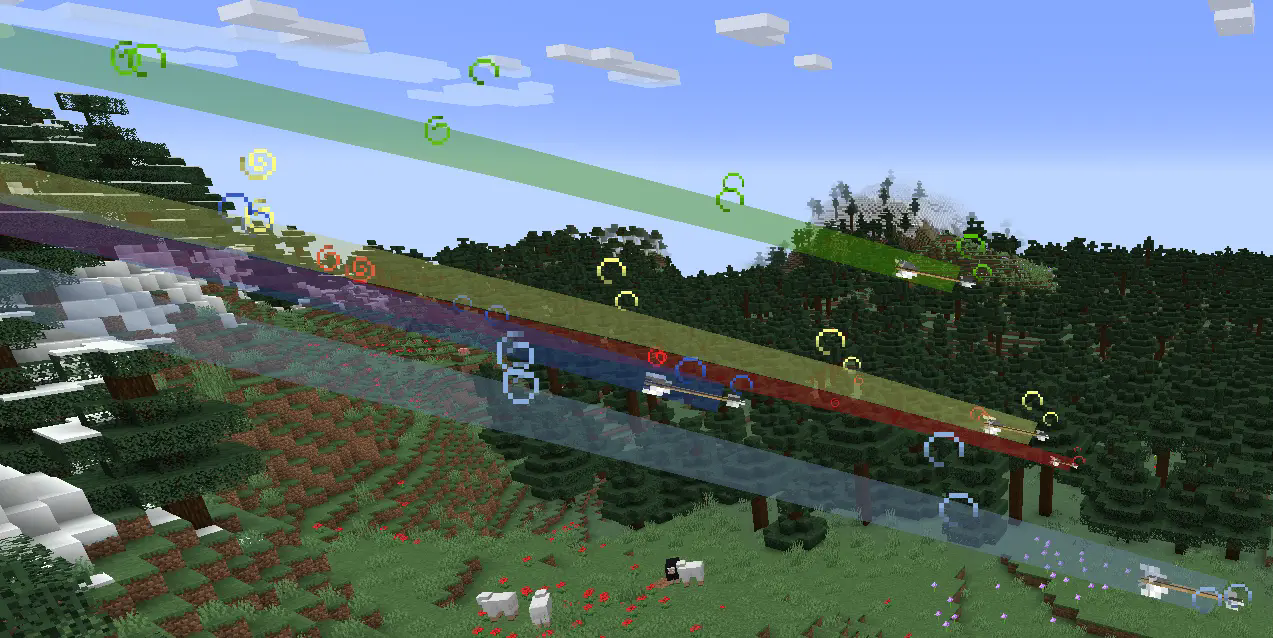 Many colored trails