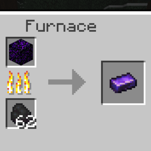Smelting Obsidian Into an Obsidian Ingot