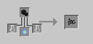 a brewing recipe, brewing a nether star with a dragon head to make an extremely powerful item