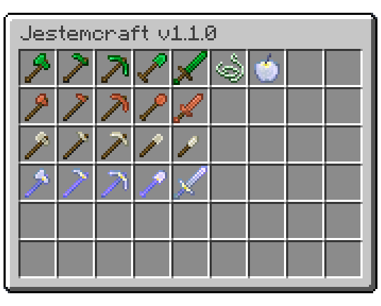 all the items that Jestemcraft adds