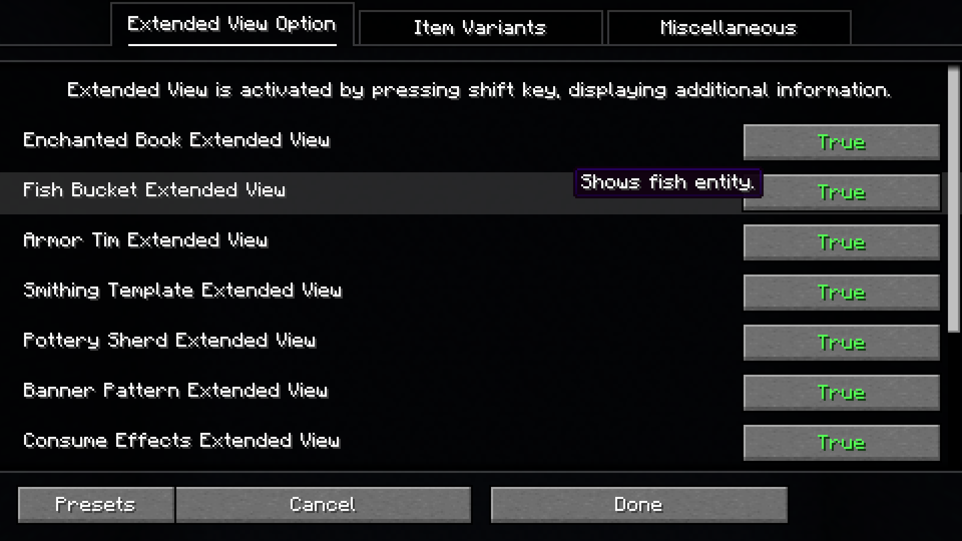 resource pack option