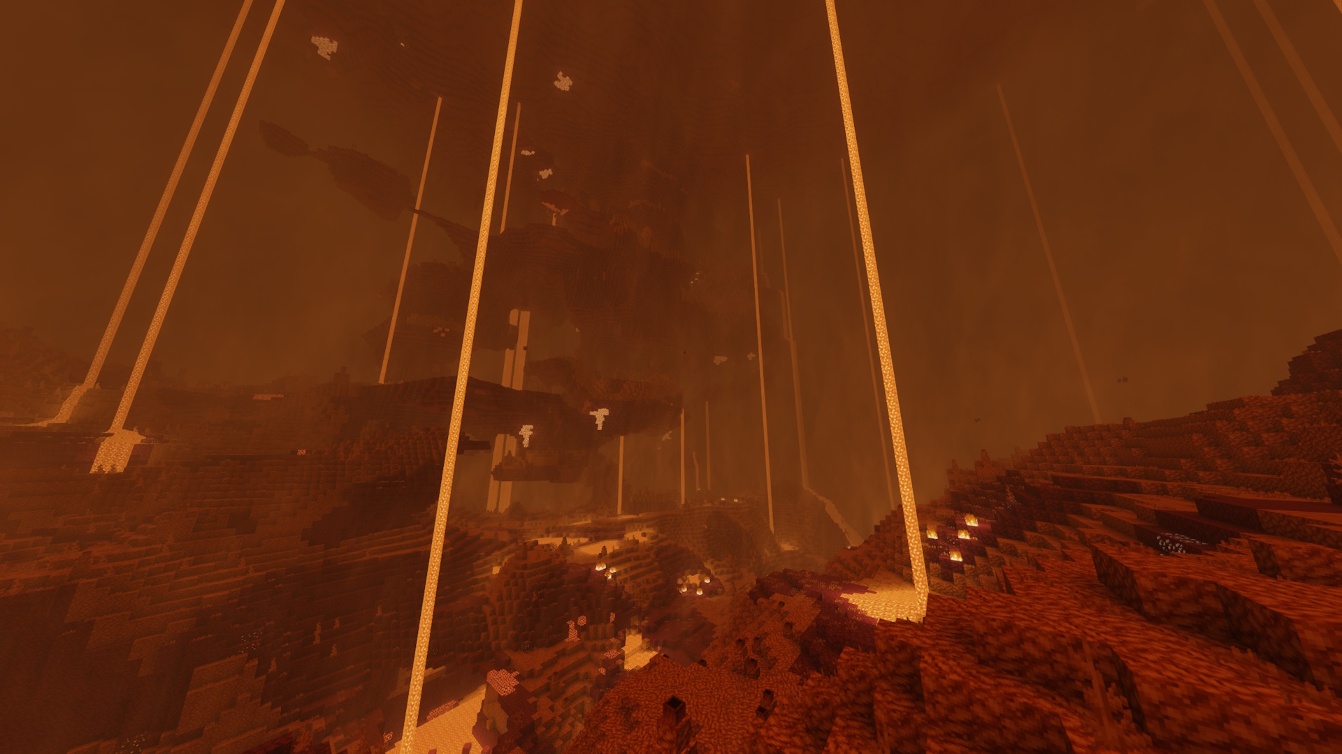 Serene Valley: Erupting Inferno Landscape