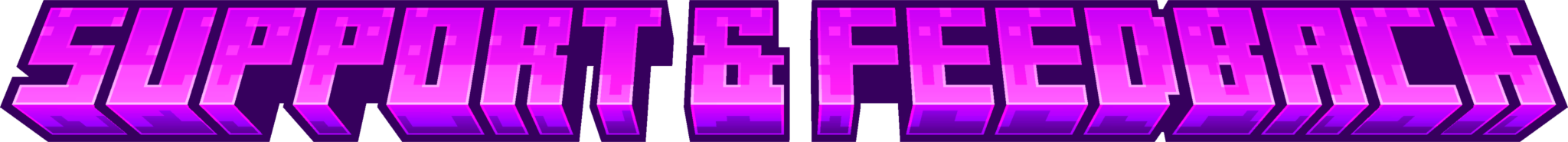Purple Minecraft Themed Support & Feedback Title