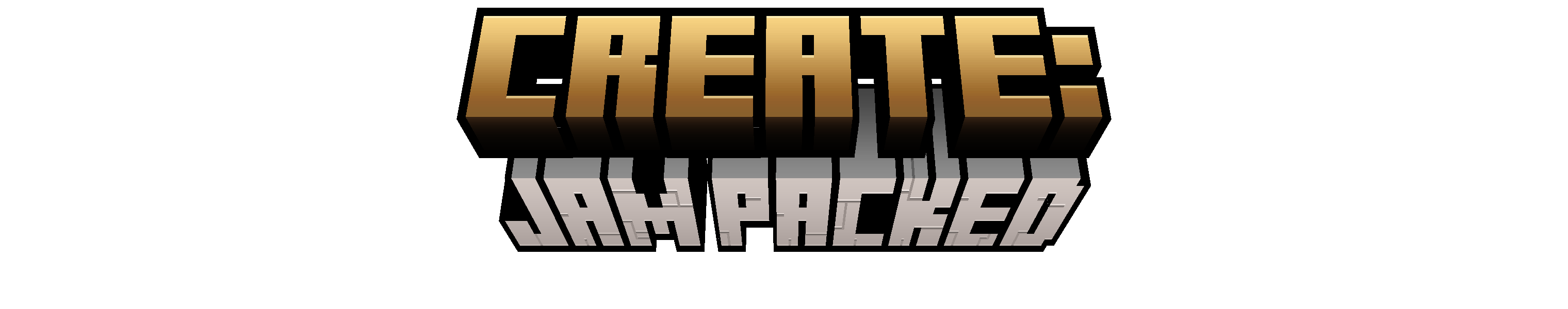 Minecraft title screen edited to say CREATE: JAM PACKED