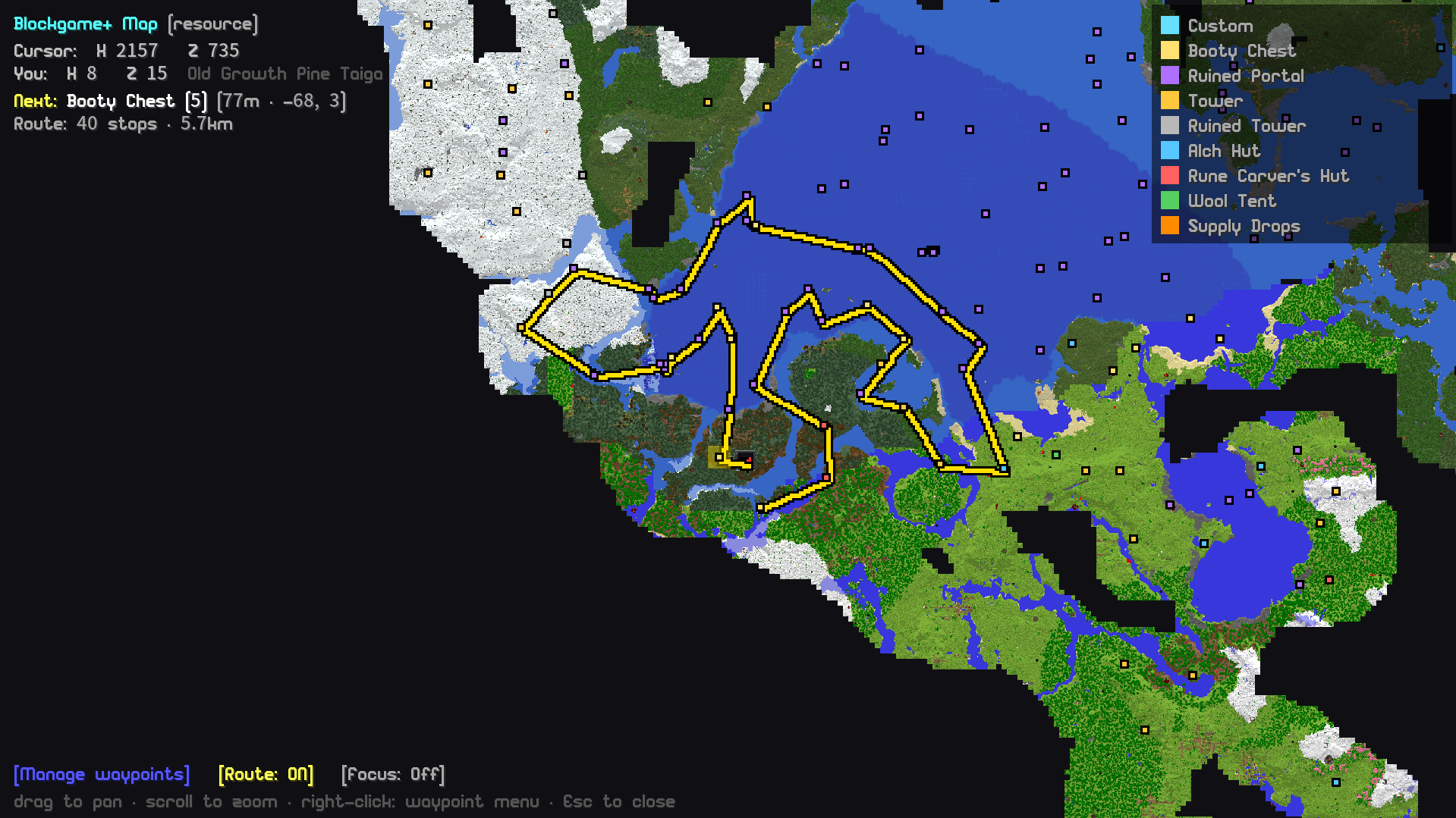 World map with lines active