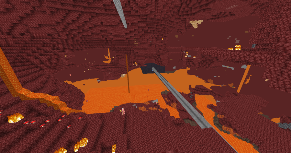 A screenshot showing the nether