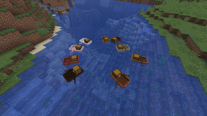 River with chest boats in it