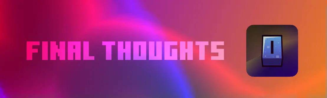 Banner says: Final Thoughts