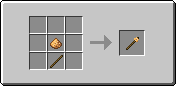 Crafting recipe for the Luminosity Wand