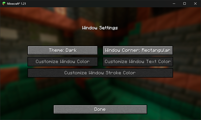 Settings Menu