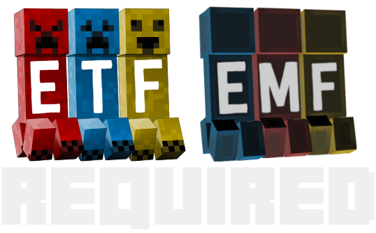the logos of two other mods and the text "required" below it.
