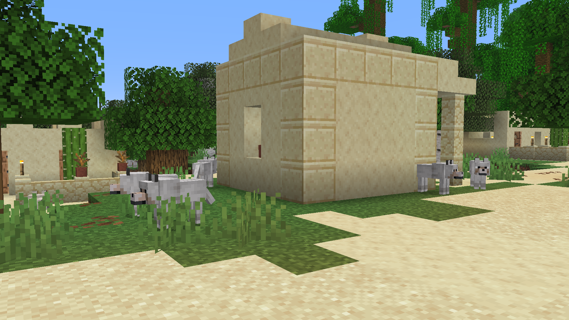 An image of wolves