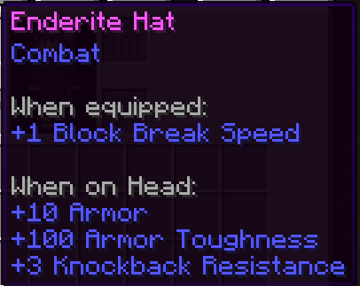 Enderite Hat Perks