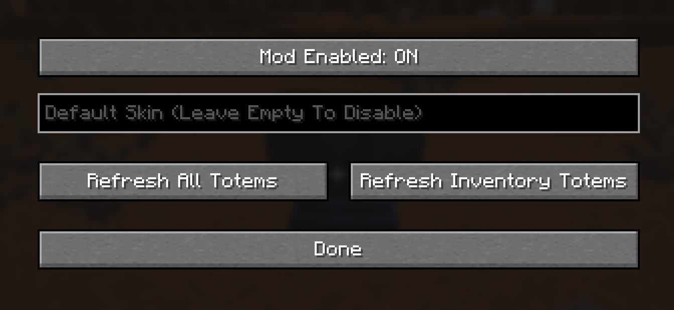 Settings menu