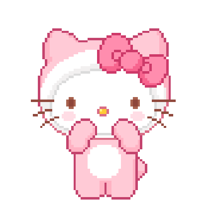 an animated hello kitty totem