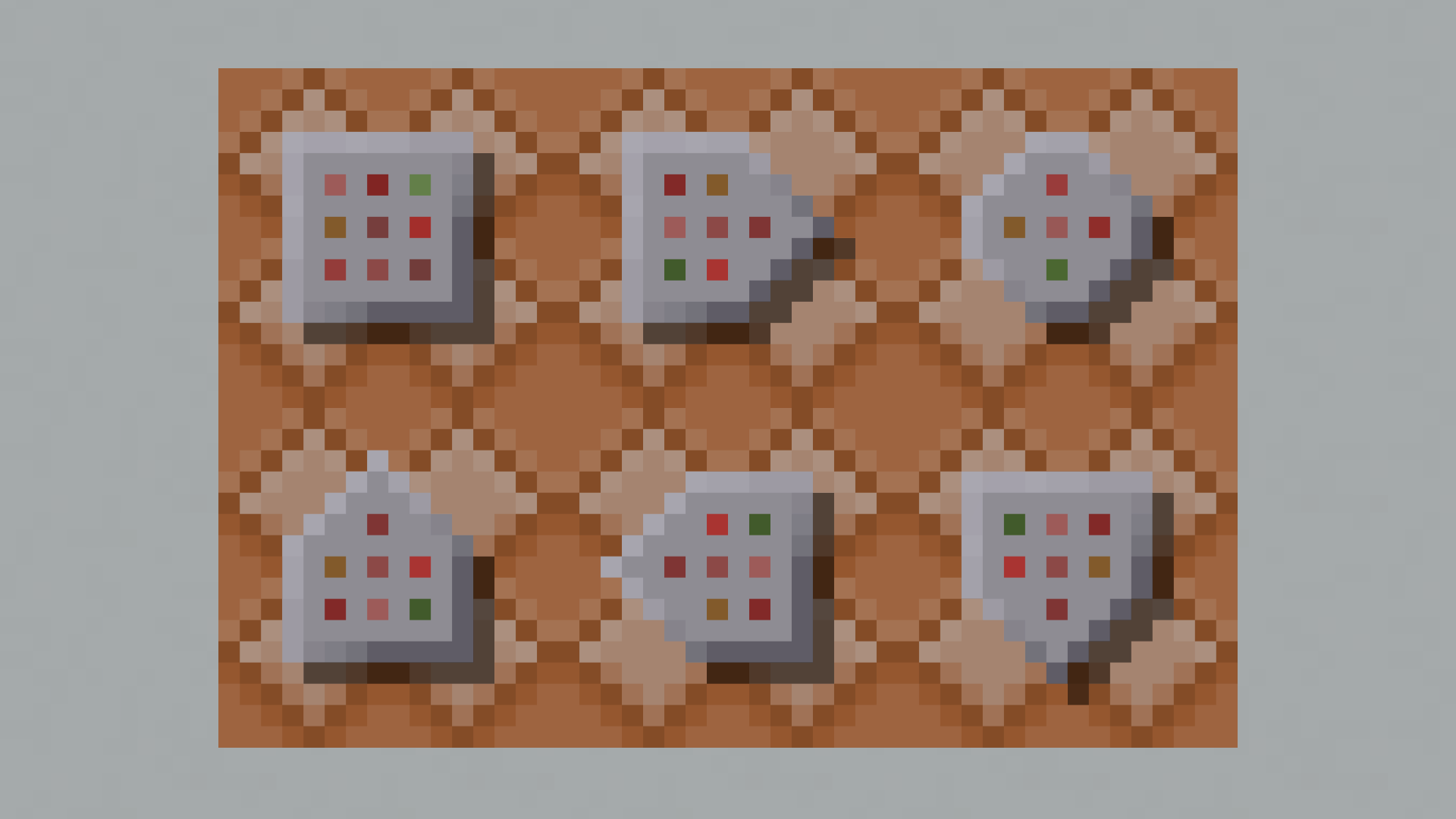 Closer shot of the adjusted textures