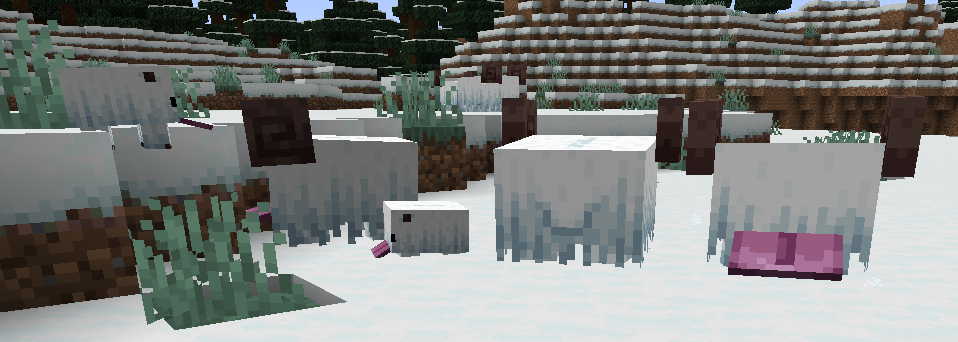 3 frosty snuffles and their baby snuffles