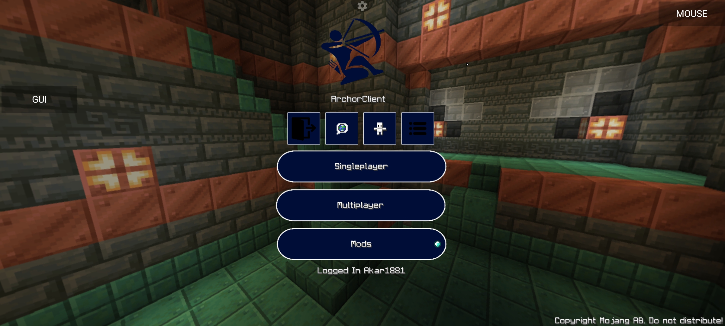 Main menu