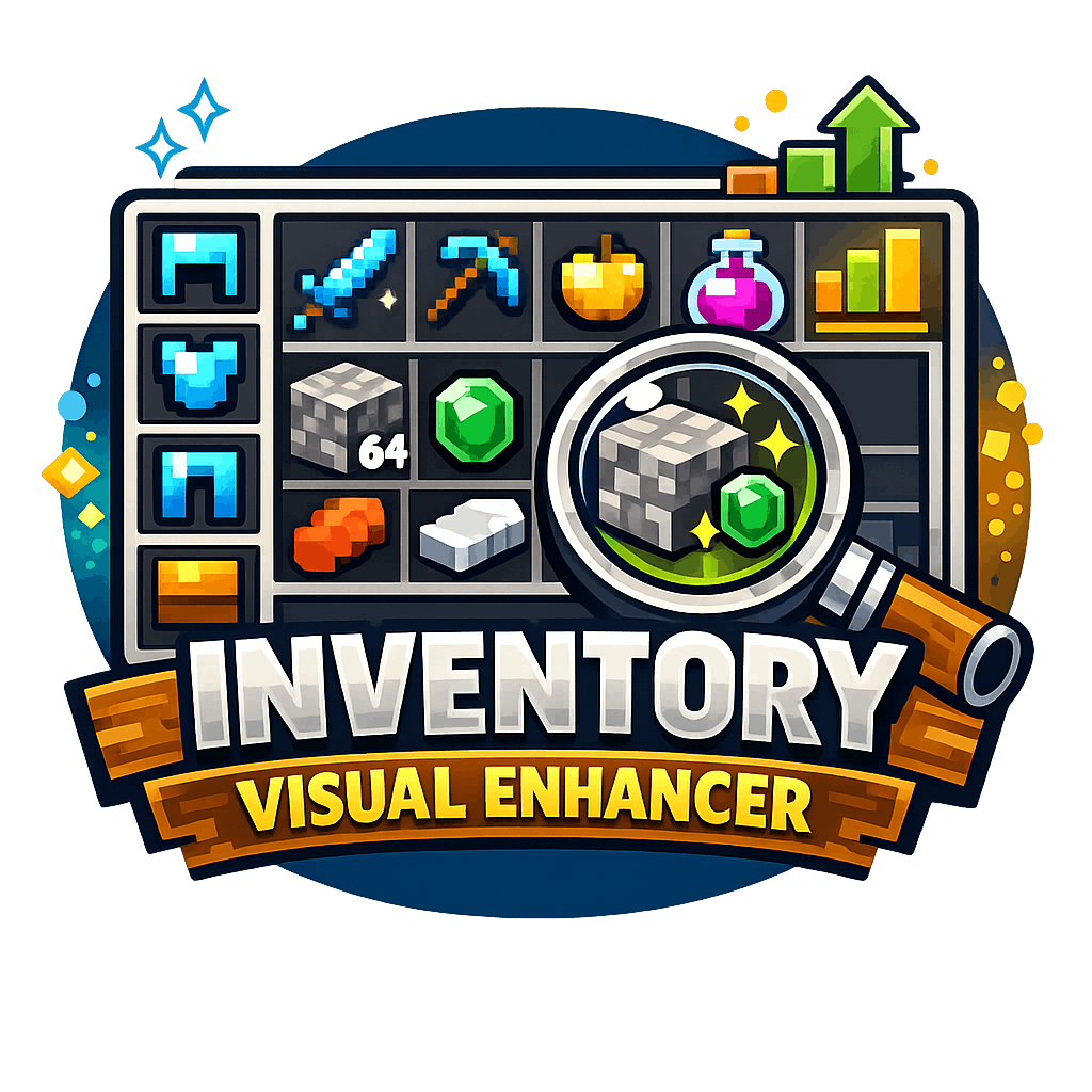 Adds item rarity glows, stack progress rings, or animated icons for enchanted gear. Think of it as a “visual polish” layer for the GUI.