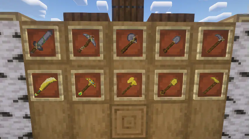 v1.0 New Stone and golden tools